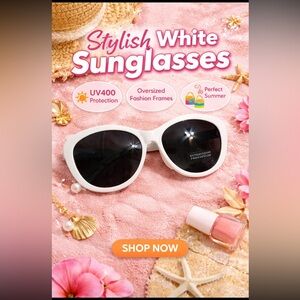 #132 White Sunglasses